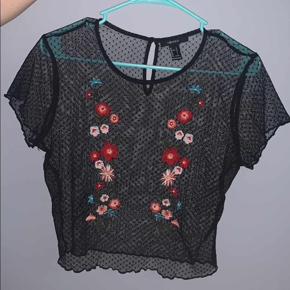 Forever 21 mesh crop top